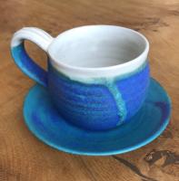 Tea Cup and Saucer (x 2) by Bryony Rich